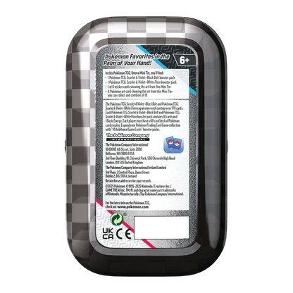 Violet Black Bolt & White Flare Unova mini tin